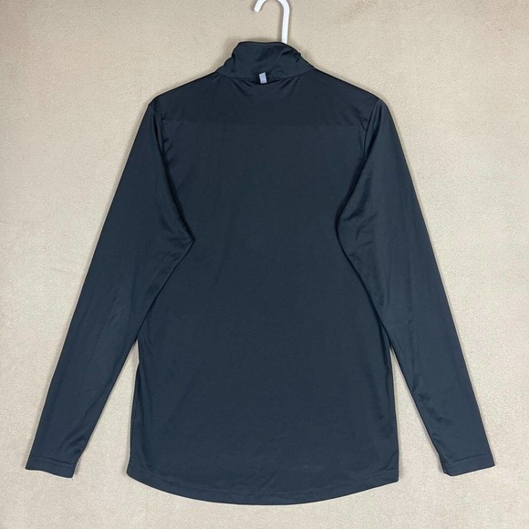 Gold's Gym Shirt Adult Medium Black Mock Neck Logo Long Sleeve Performance Women - Picture 9 of 10